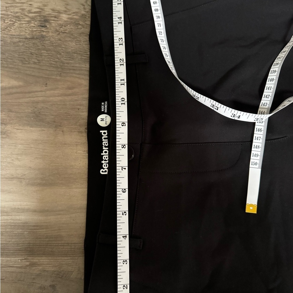Betabrand Medium Petite Black Flare Women's Pants - Picture 8 of 12